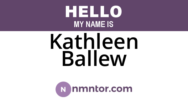 Kathleen Ballew