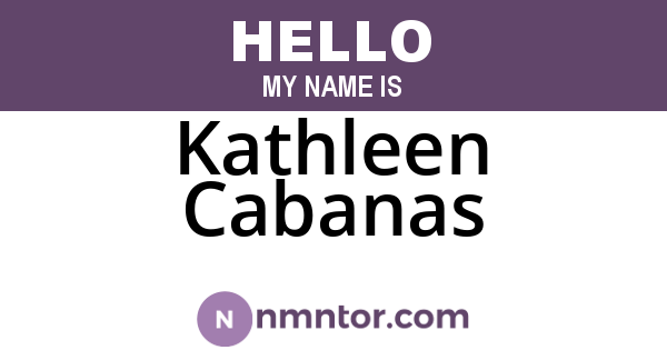 Kathleen Cabanas