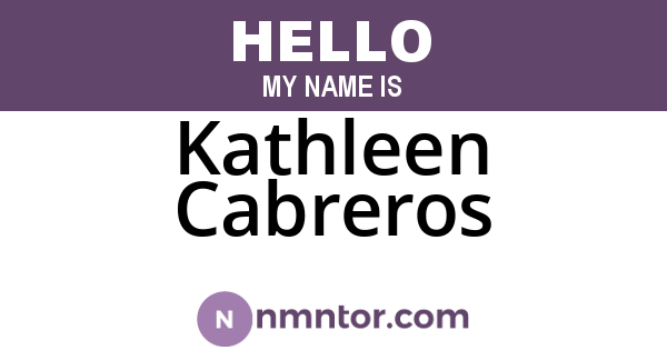 Kathleen Cabreros