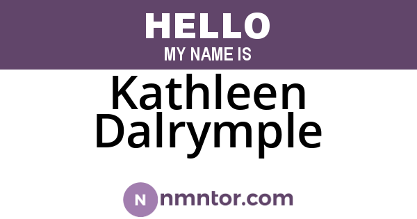Kathleen Dalrymple