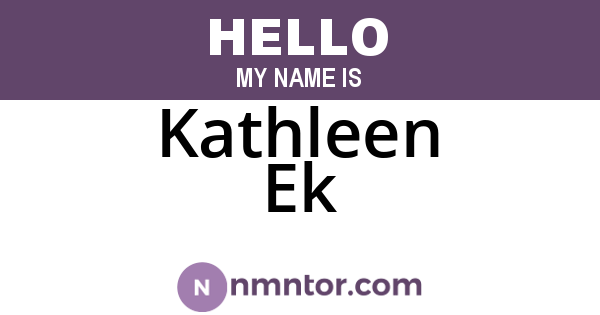 Kathleen Ek