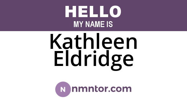 Kathleen Eldridge