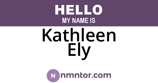 Kathleen Ely
