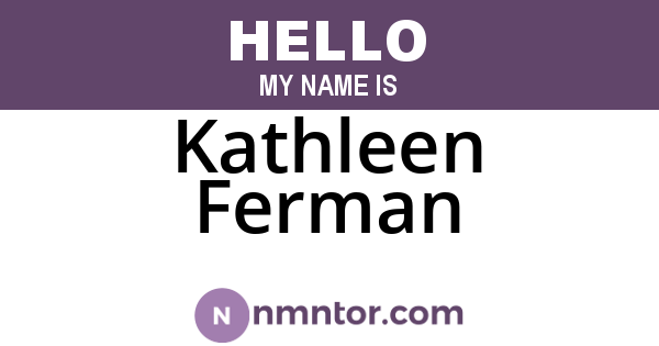 Kathleen Ferman