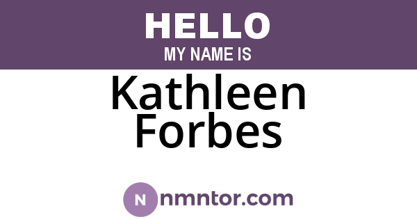 Kathleen Forbes