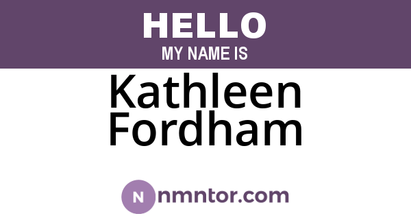 Kathleen Fordham