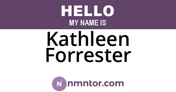 Kathleen Forrester