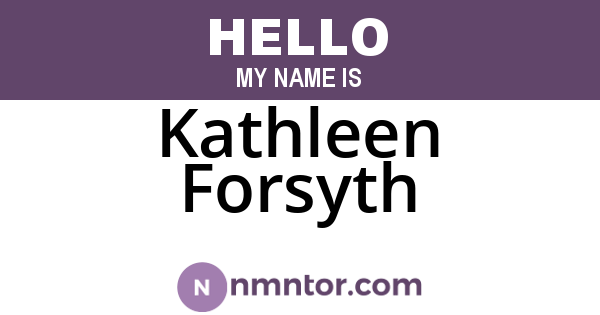 Kathleen Forsyth