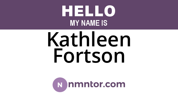Kathleen Fortson