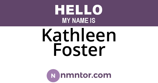 Kathleen Foster