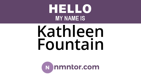 Kathleen Fountain