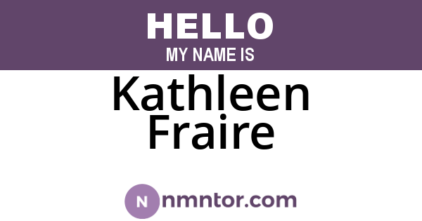 Kathleen Fraire