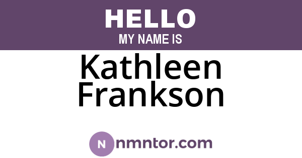 Kathleen Frankson