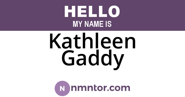 Kathleen Gaddy