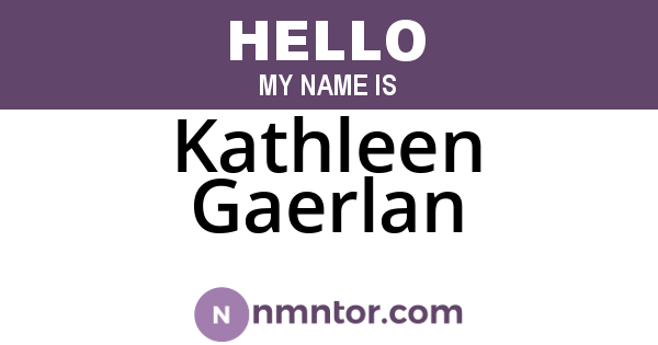 Kathleen Gaerlan