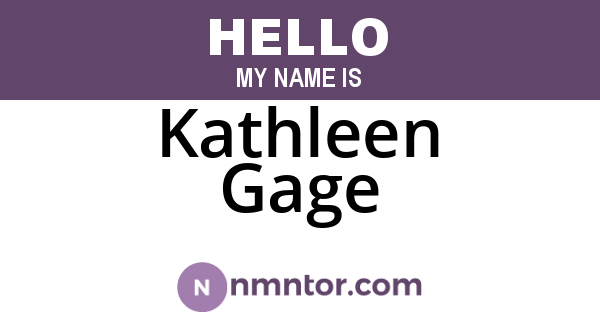 Kathleen Gage
