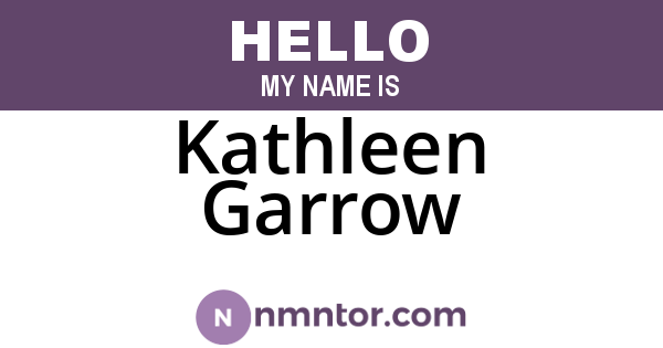 Kathleen Garrow