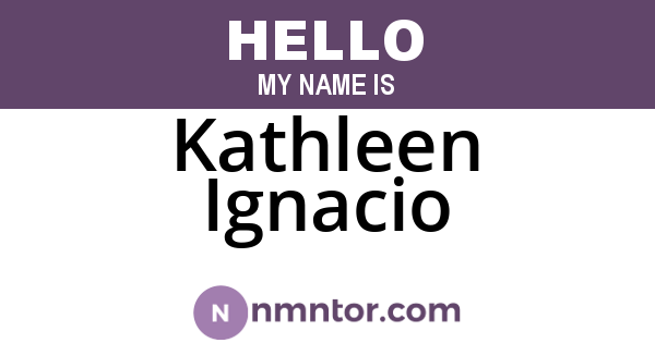 Kathleen Ignacio