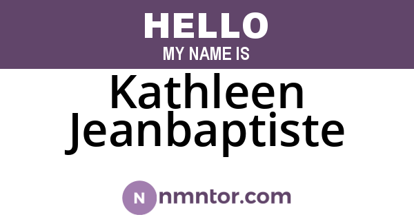 Kathleen Jeanbaptiste