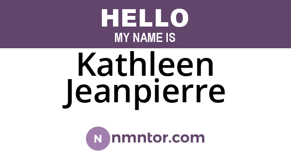 Kathleen Jeanpierre
