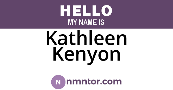 Kathleen Kenyon