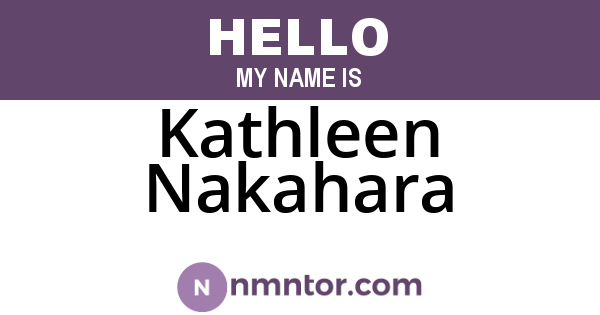 Kathleen Nakahara