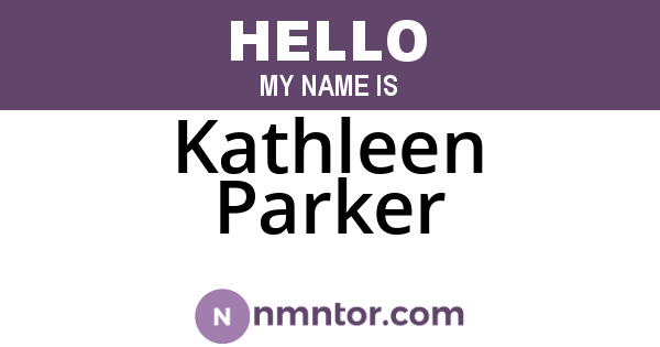 Kathleen Parker
