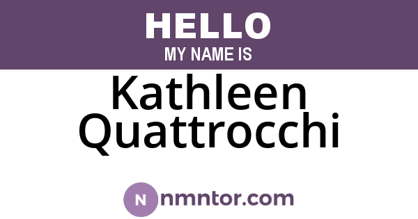 Kathleen Quattrocchi
