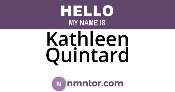 Kathleen Quintard