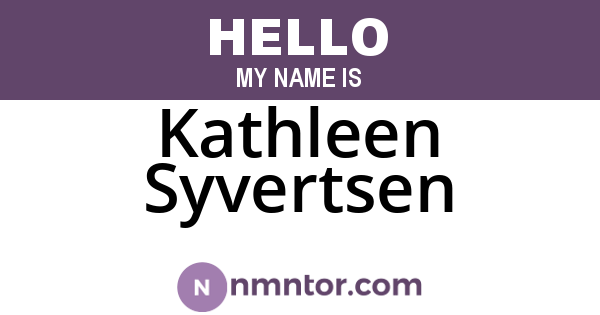 Kathleen Syvertsen
