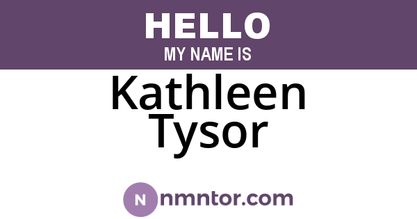 Kathleen Tysor