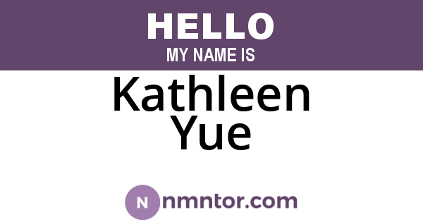 Kathleen Yue