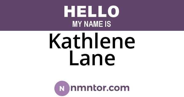 Kathlene Lane