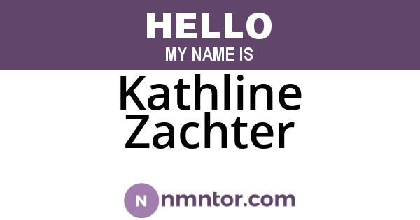 Kathline Zachter