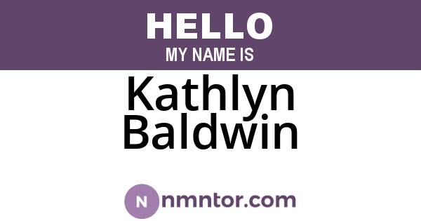 Kathlyn Baldwin