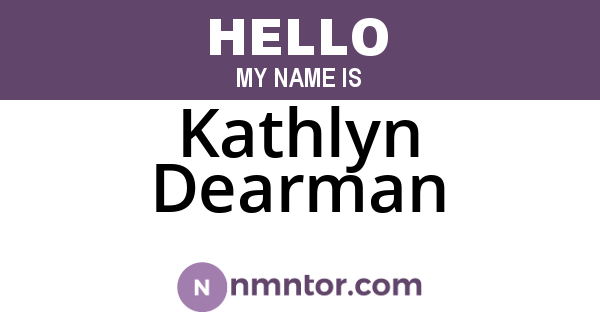 Kathlyn Dearman