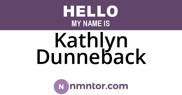 Kathlyn Dunneback