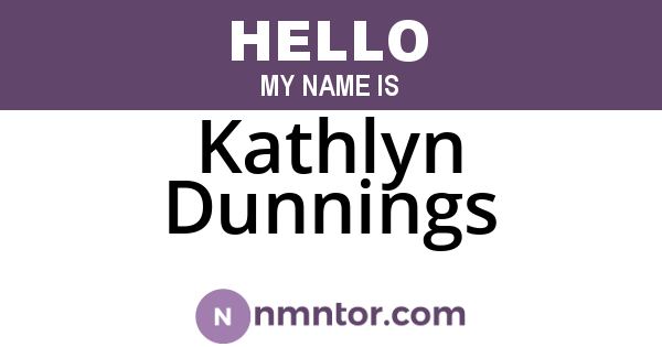 Kathlyn Dunnings