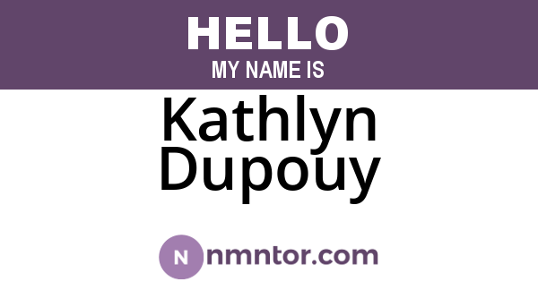Kathlyn Dupouy