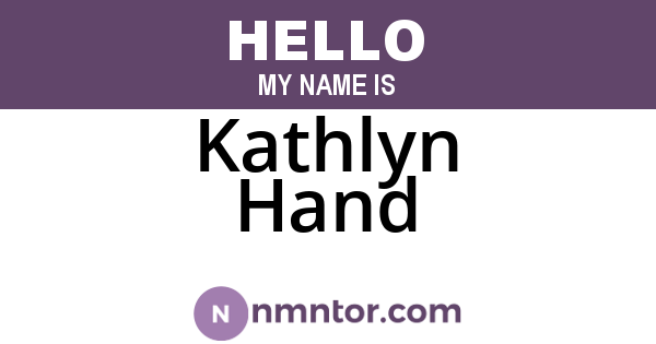 Kathlyn Hand
