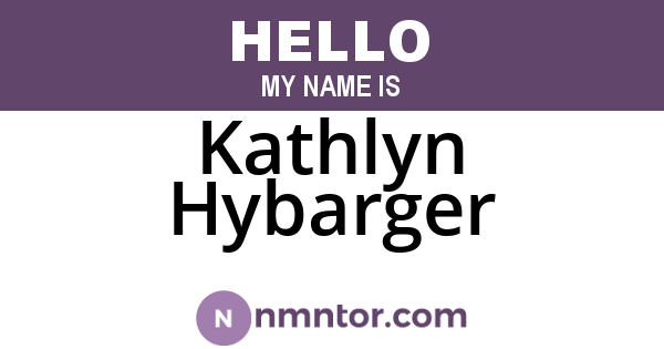 Kathlyn Hybarger