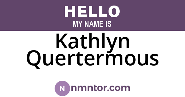 Kathlyn Quertermous