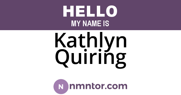 Kathlyn Quiring