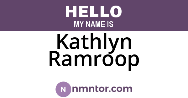Kathlyn Ramroop