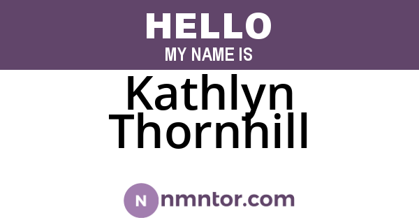 Kathlyn Thornhill