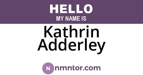 Kathrin Adderley