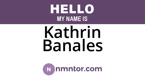 Kathrin Banales