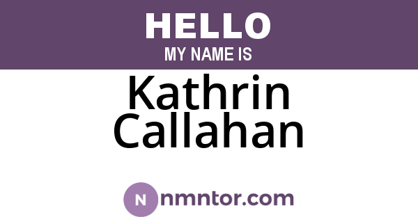 Kathrin Callahan