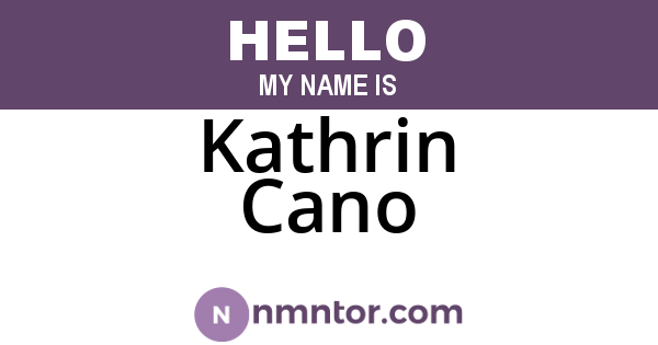 Kathrin Cano