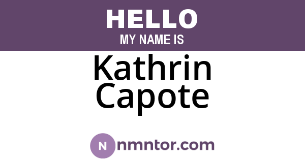 Kathrin Capote